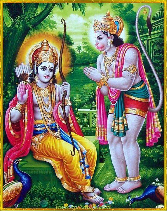 Image result for lord hanuman and rama 